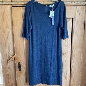 Artisan NY denim blue jersey dress, size large NWT